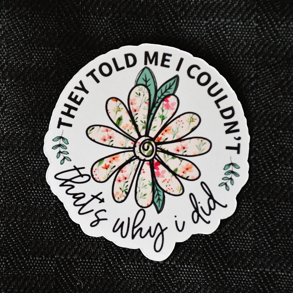 They Told Me I Couldn't sticker