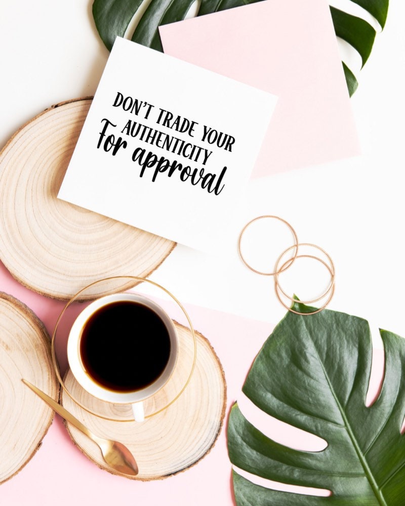 Don't Trade Your Authenticity for Approval sticker, be you – view 2