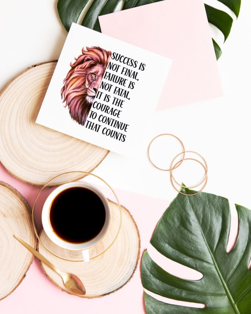 Success Is Not Final sticker, warrior quote – view 3