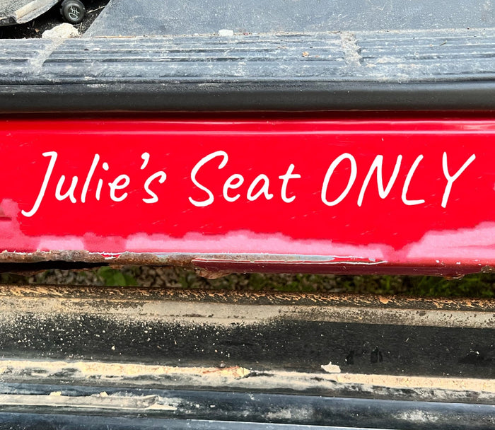 Custom Name Car Seat Decal vinyl decal, girlfriend or wife