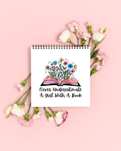 Never Underestimate a Girl with a Book sticker – view 2