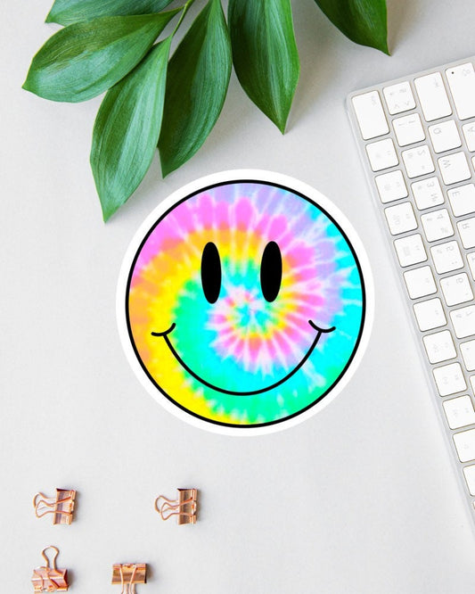 Retro Hippie sticker, be happy