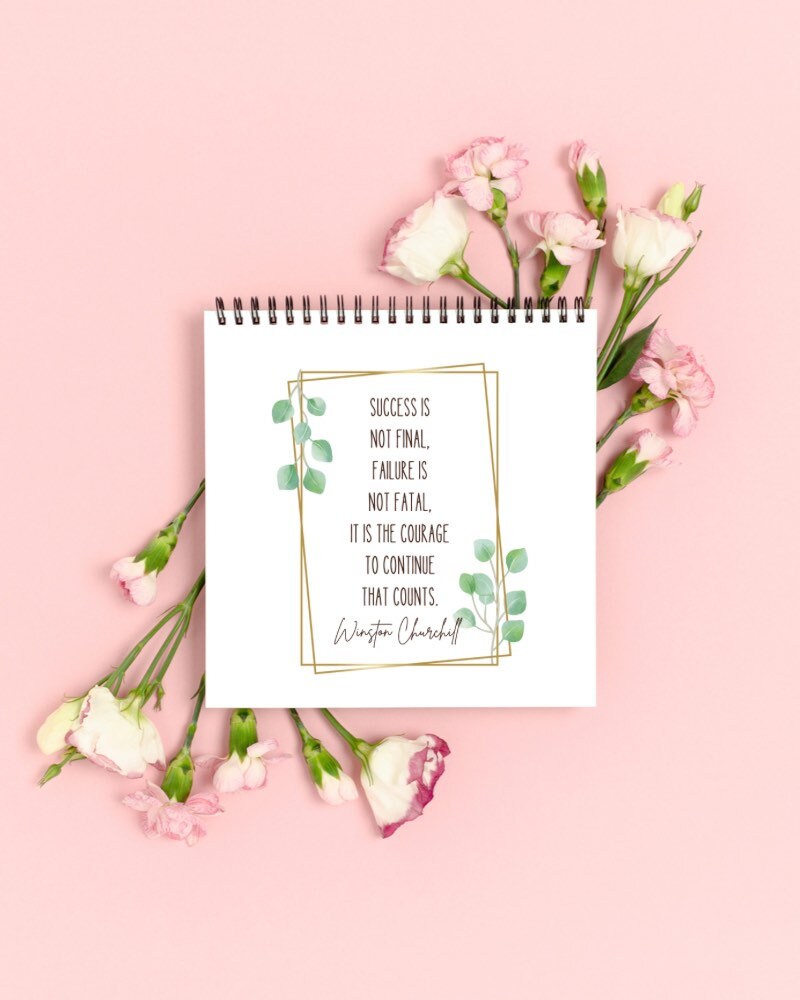 Success Is Not Final sticker, warrior quote – view 2