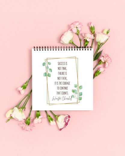 Success Is Not Final sticker, warrior quote – view 2