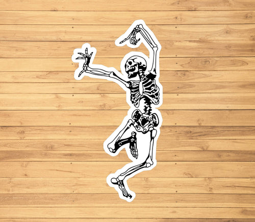 Dancing Skeleton Sticker die-cut vinyl sticker
