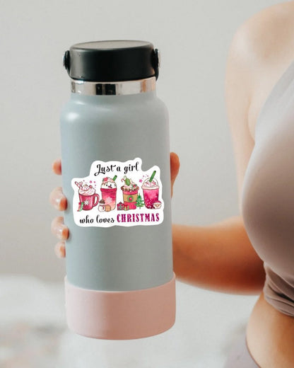 Just a Girl Who Loves Christmas sticker – view 2