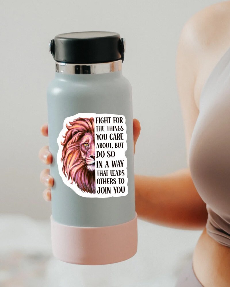 Fight for the Things You Care About sticker, rbg quote – view 4