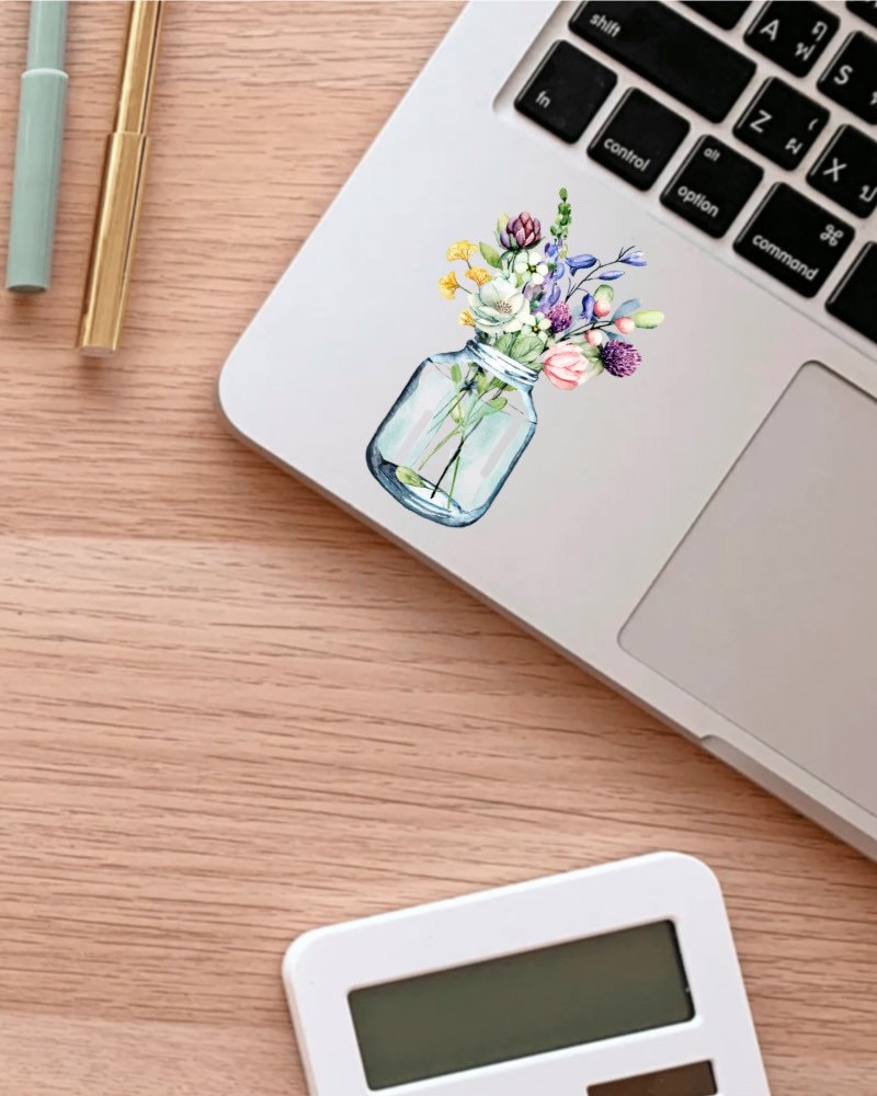Flower Mason Jar sticker – view 2