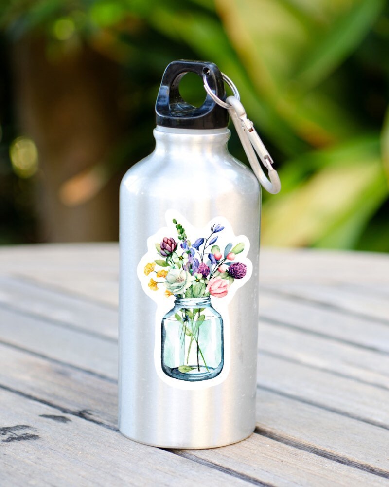 Flower Mason Jar sticker – view 4