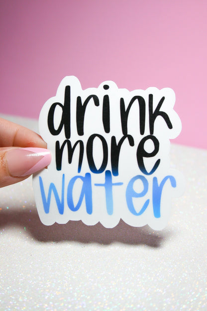 Drink More Water sticker – view 3
