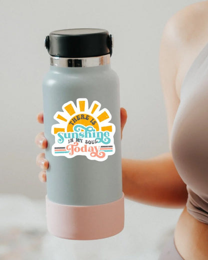 There Is Sunshine in My Soul Today sticker, retro sunset – view 4