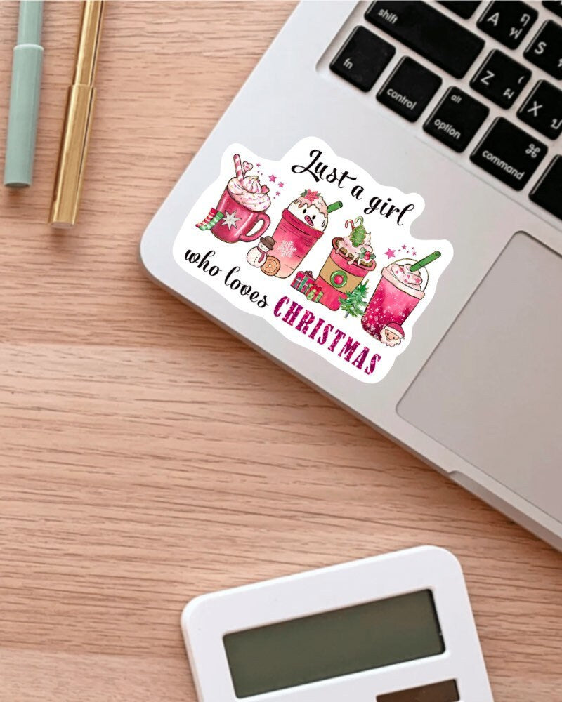 Just a Girl Who Loves Christmas sticker – view 3
