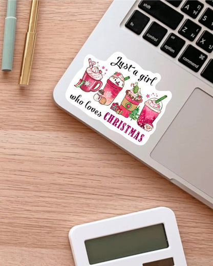 Just a Girl Who Loves Christmas sticker – view 3