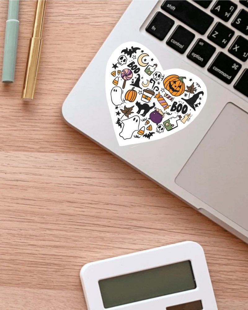 Halloween Heart sticker, boo crew – view 3