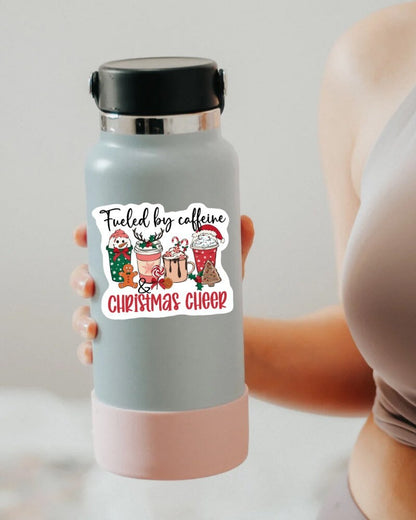 Fueled by Caffeine & Christmas Cheer sticker, winter vibe – view 3
