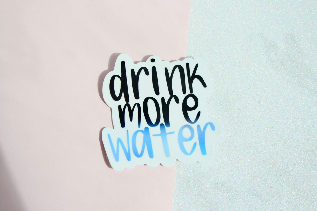 Drink More Water sticker – view 2