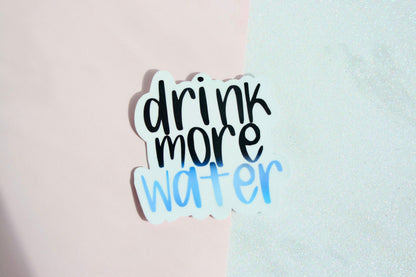 Drink More Water sticker – view 2