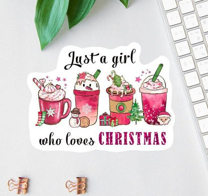 Just a Girl Who Loves Christmas sticker