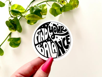 Find Your Balance sticker, kindness matters