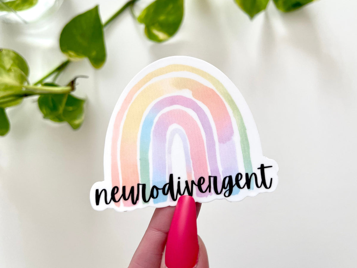 Neurodivergent Rainbow sticker, autism awareness