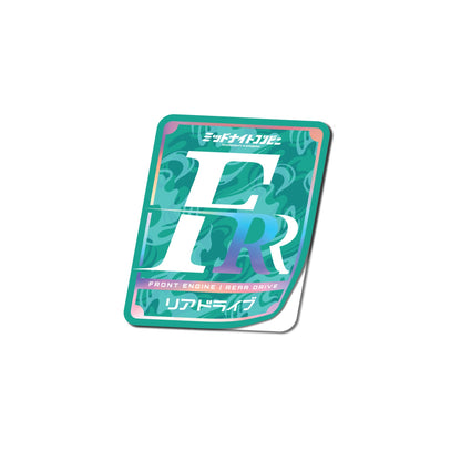 FR Drivetrain Holographic Sticker holographic JDM car sticker – view 2
