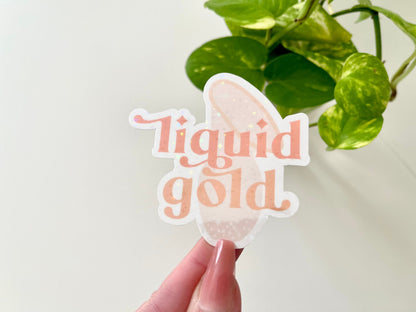 Liquid Gold Holo Breastfeeding Mama sticker