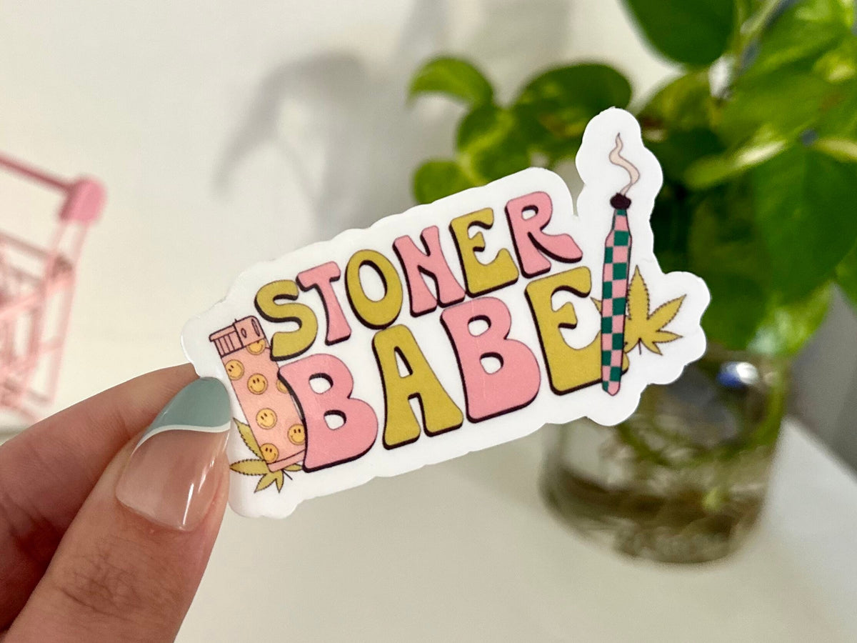 Stoner Babe sticker, bud lady