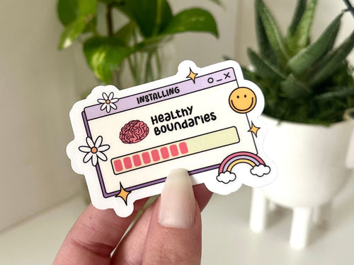 Installing Healthy Boundaries sticker