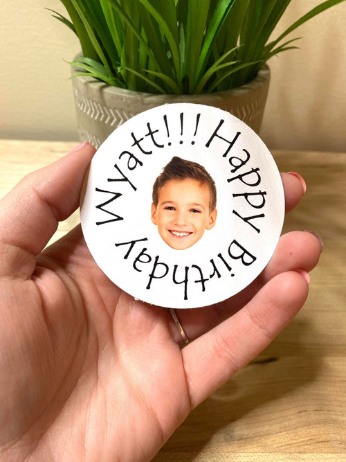 Custom Face sticker, kids birthday