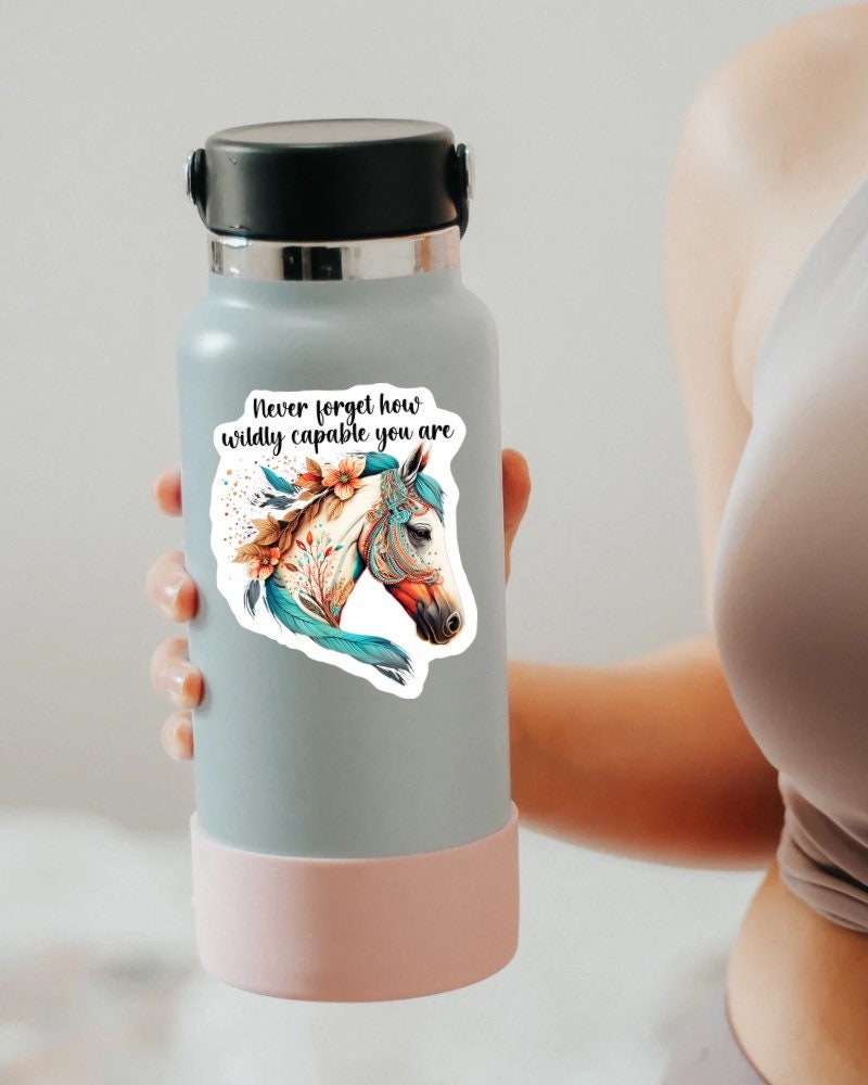 Never Forget How Wildly Capable You Are sticker, horse mom – view 2