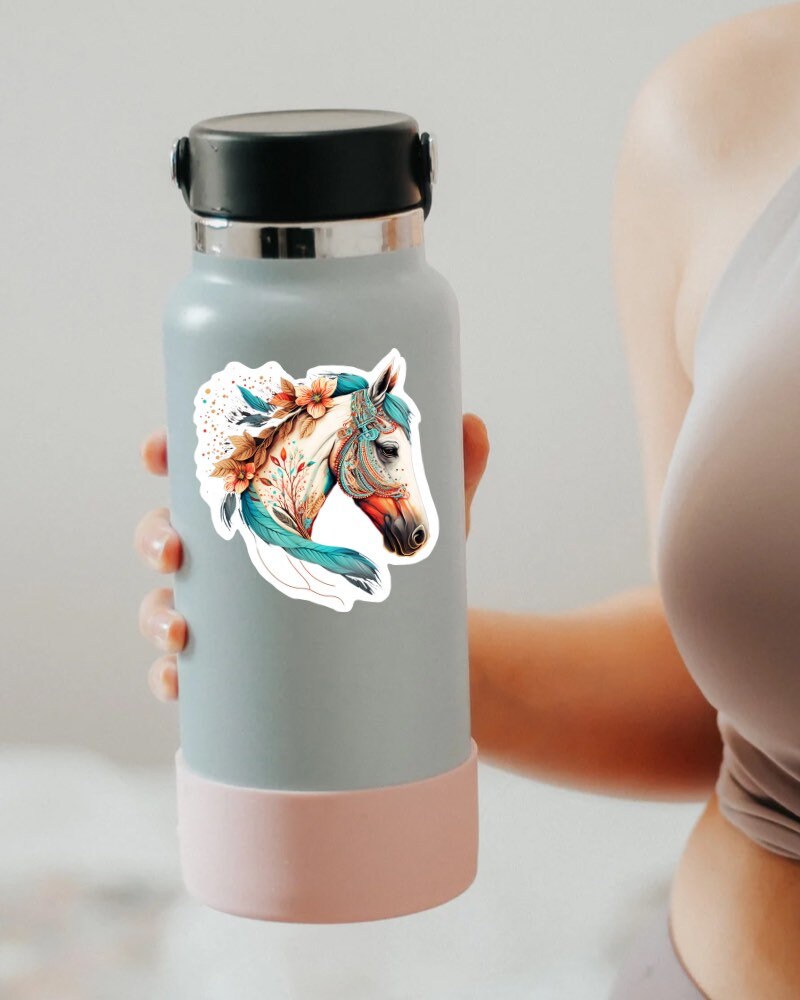 Floral Horse sticker, horse mom – view 3