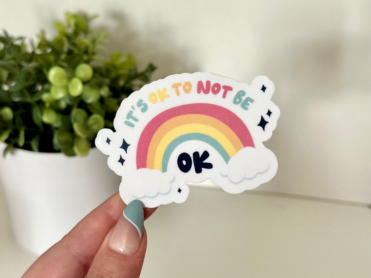 It's Okay Rainbow sticker