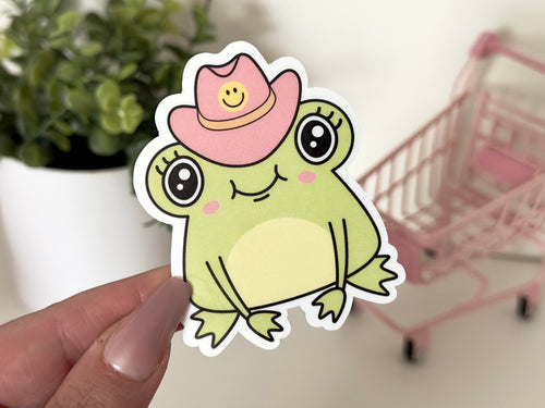 Cowboy Frog sticker