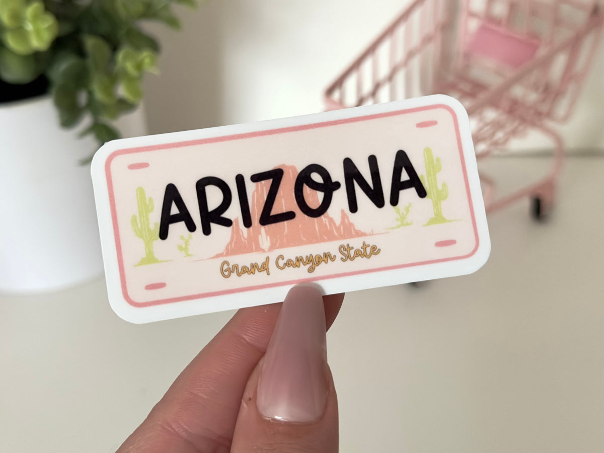 Arizona Plate sticker, the grand canyon state