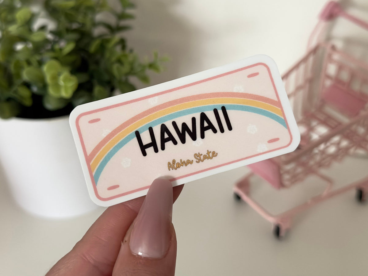 Hawaii Plate sticker, the aloha state