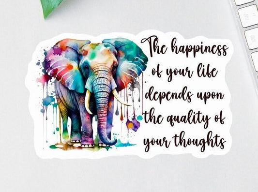 Mental Health sticker, rainbow elephant