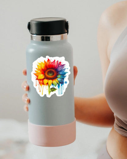 Rainbow Sunflower sticker – view 2