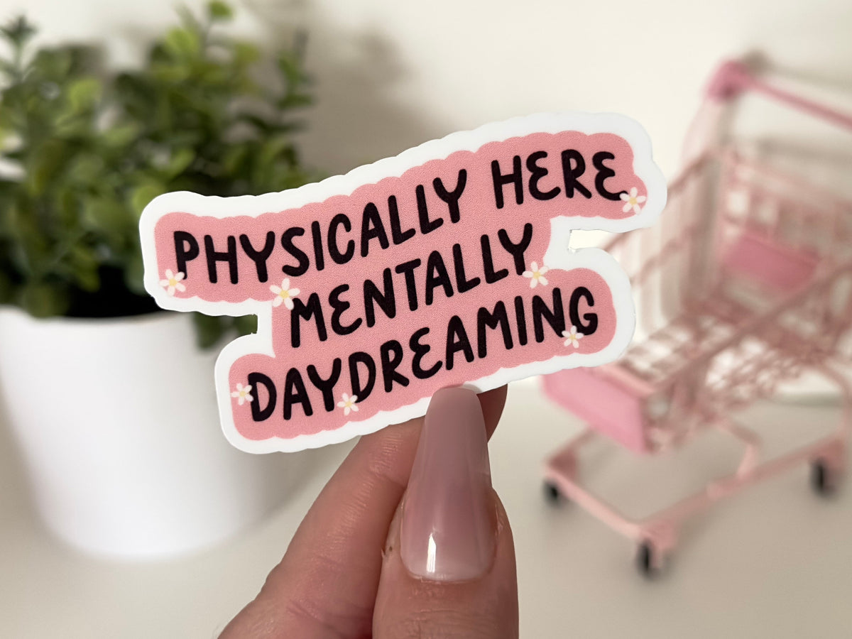 Physically Here sticker