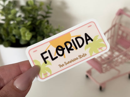 Florida Plate sticker, the sunshine state
