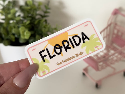 Florida Plate sticker, the sunshine state