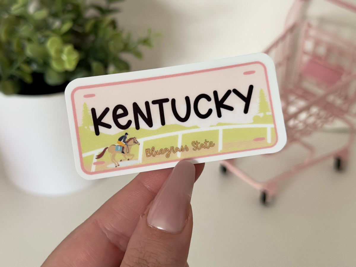 Kentucky Plate sticker, bluegrass state