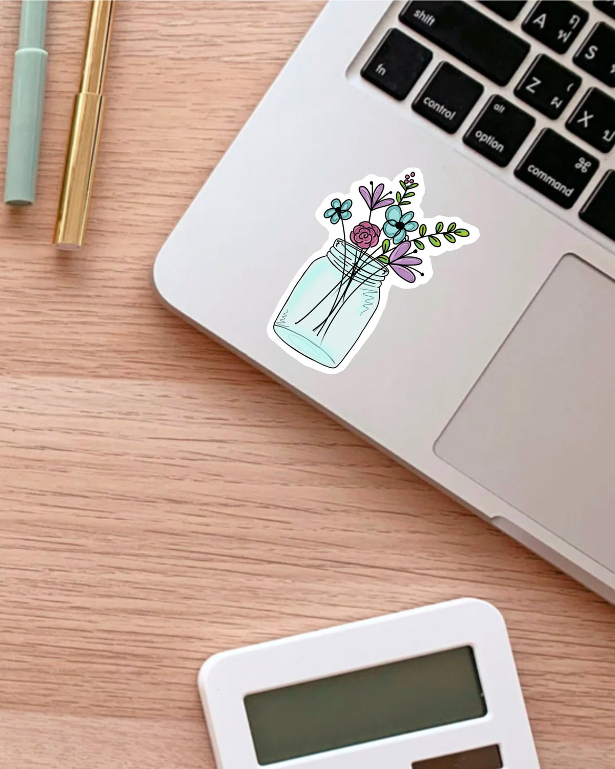 Flower Mason Jar sticker – view 3