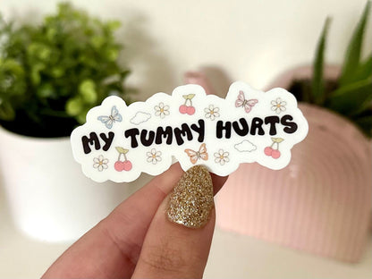 My Tummy Hurts sticker, ibs design
