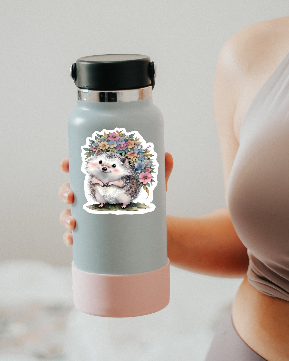 Cute Hedgehog sticker, woodland animals – view 2