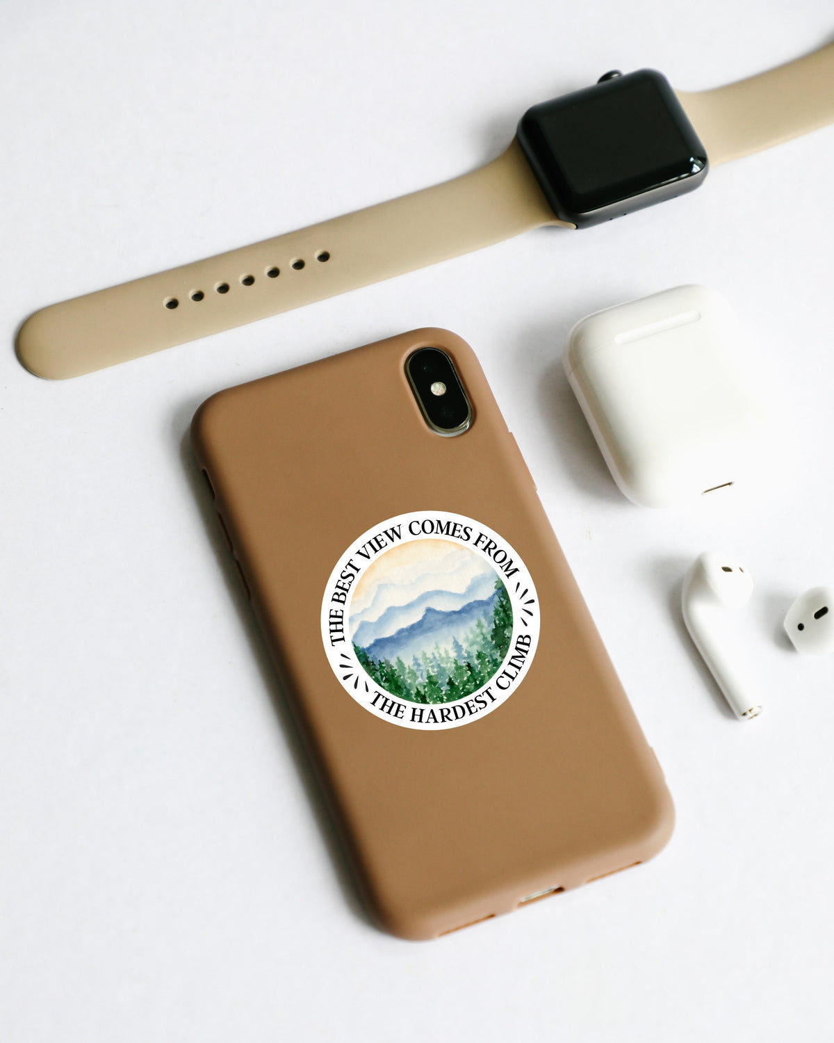 The Best View Comes After the Hardest Climb sticker – view 4