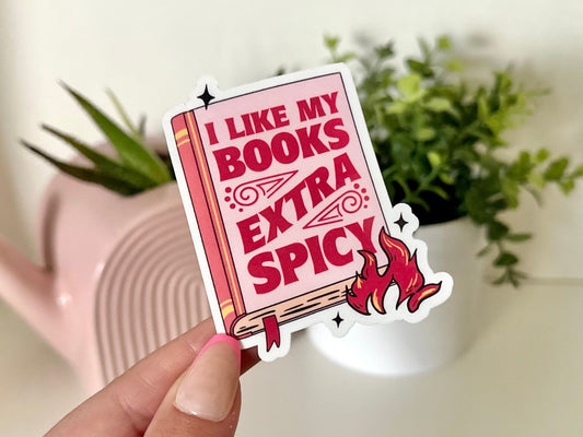 I Like My Books Extra Spicy sticker