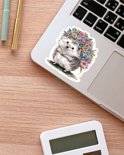 Cute Hedgehog sticker, woodland animals – view 3