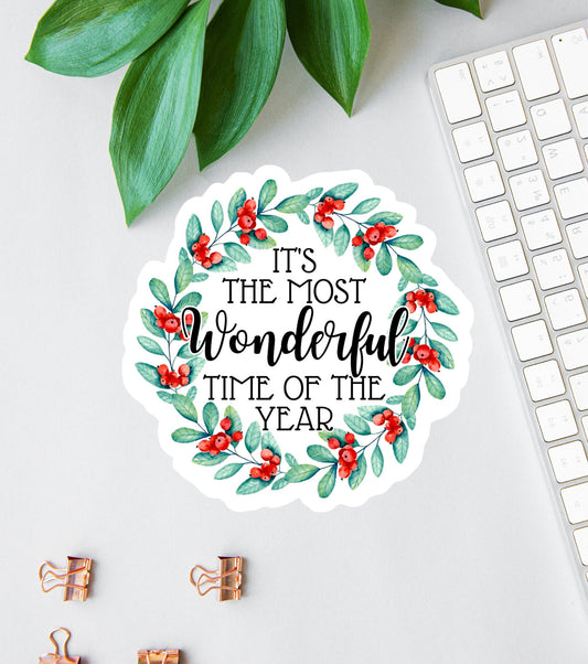 It's the Most Wonderful Time sticker, winter vibes