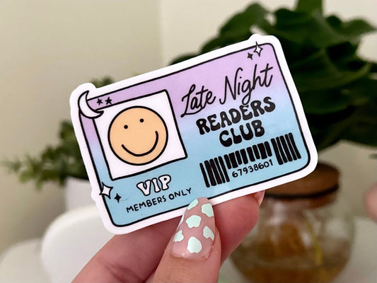 Late Night Readers Club sticker