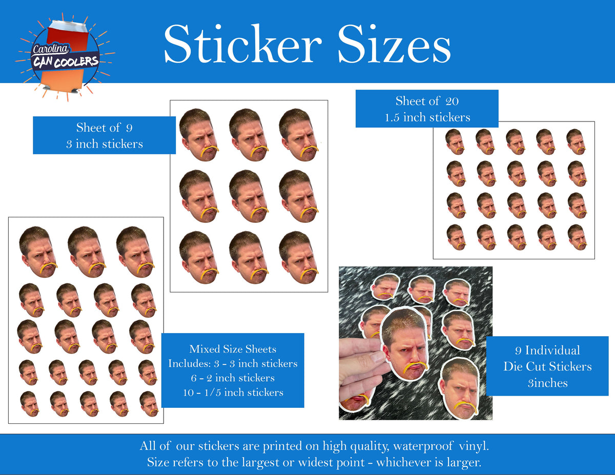 Custom Face sticker, bachelor party – view 3